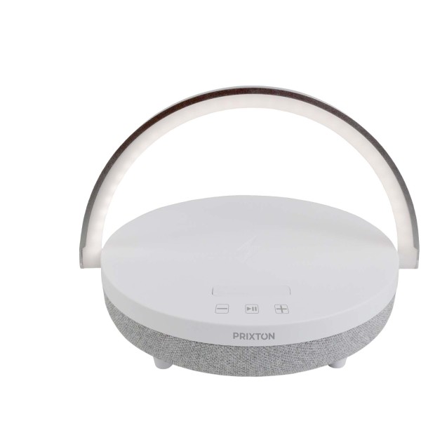 Prixton 10W Bluetooth® 4in1-Lautsprecher mit LED-Licht und Basis zum kabellosen Laden