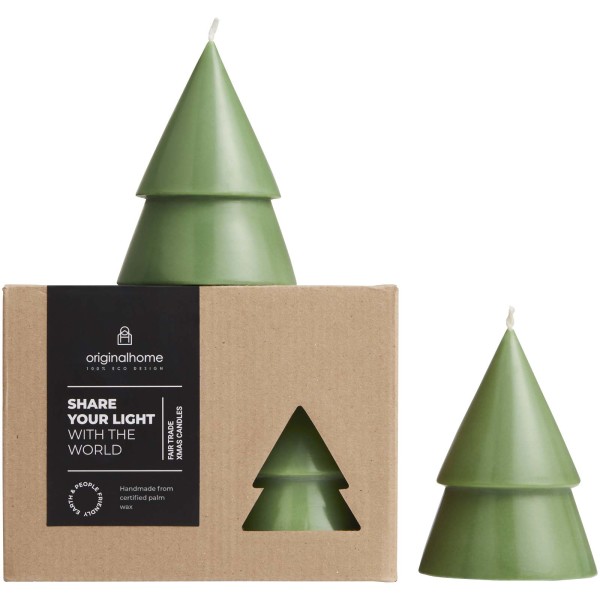 Originalhome-Kerze in Form eines Weihnachtsbaums mit Matcha-Duft – mittelgroß