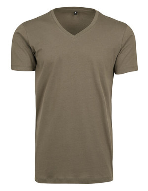 Leichtes T-Shirt mit V-Ausschnitt BY006 - Reklamnepredmety