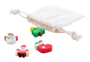 Ein Satz Radiergummis mit Weihnachtsmotiv Sommaroy - Reklamnepredmety