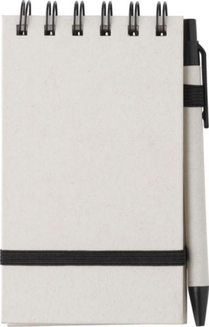 A6-Notizbuch aus recyceltem Milchkarton mit Stift - Reklamnepredmety