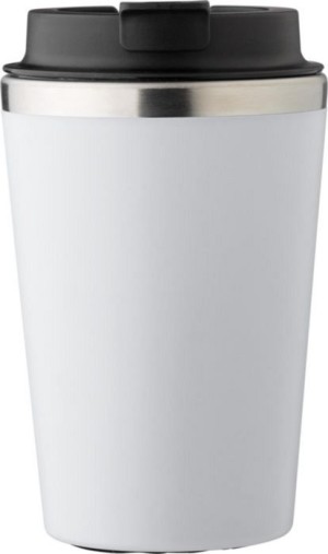 Reisebecher aus Edelstahl und PP, 350 ml - Reklamnepredmety