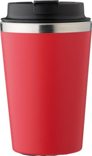 Reisebecher aus Edelstahl und PP, 350 ml - Reklamnepredmety