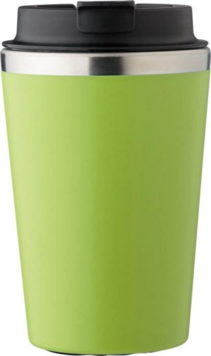 Reisebecher aus Edelstahl und PP, 350 ml - Reklamnepredmety