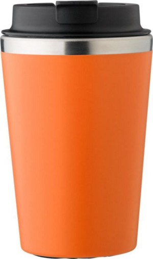 Reisebecher aus Edelstahl und PP, 350 ml - Reklamnepredmety