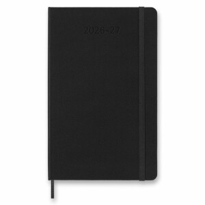 Moleskine 18-Monats-Kalender 2026–27 – Hardcover, Größe L, Tageskalender, schwarz - Reklamnepredmety