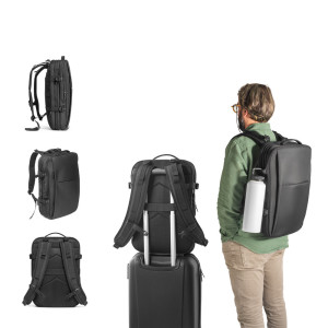 DALLAS. Reiserucksack aus recyceltem 600D-Polyester mit hoher Dichte für einen 17,3-Zoll-Laptop - Reklamnepredmety