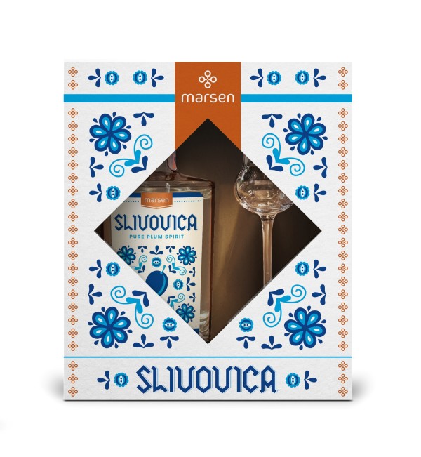 Slivovica Traditional 42% Geschenkbox mit Glas