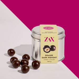 DRAGEE DARK PIEMONTE – Haselnuss-Dragees in dunkler Schokolade - Reklamnepredmety
