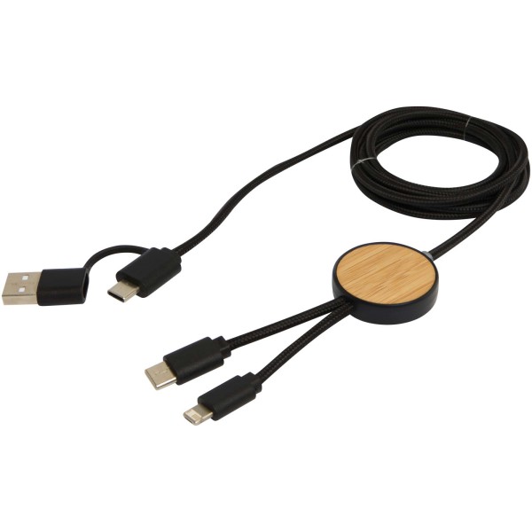 Chechia 5-in-1 Kabel für Datenübertragung und 27W Schnellladung mit Bambusdetails, 150 cm