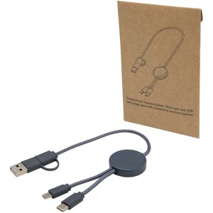 Citala 30 cm 5-in-1 Kabel aus recyceltem Kunststoff für Datenübertragung und 27W Schnellladung - Reklamnepredmety
