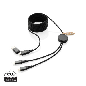 Terra 4in1 3m Ladekabel aus RCS rPET - Reklamnepredmety