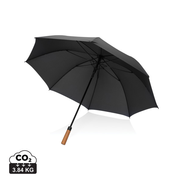 30" Tony Automatik-Regenschirm aus RPET Aware™ und Akazienholz