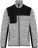 Herren Workwear Strickfleece Jacke WK 9108 - ps-209108-kariban-wk-wk-9108-light-grey-melange-black-front-web - variant 