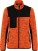 Damen Workwear Strickfleece Jacke WK 9109 - ps-209109-kariban-wk-wk-9109-fluorescent-orange-melange-black-front-web - variant 