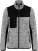 Damen Workwear Strickfleece Jacke WK 9109 - ps-209109-kariban-wk-wk-9109-light-grey-melange-black-front-web - variant 