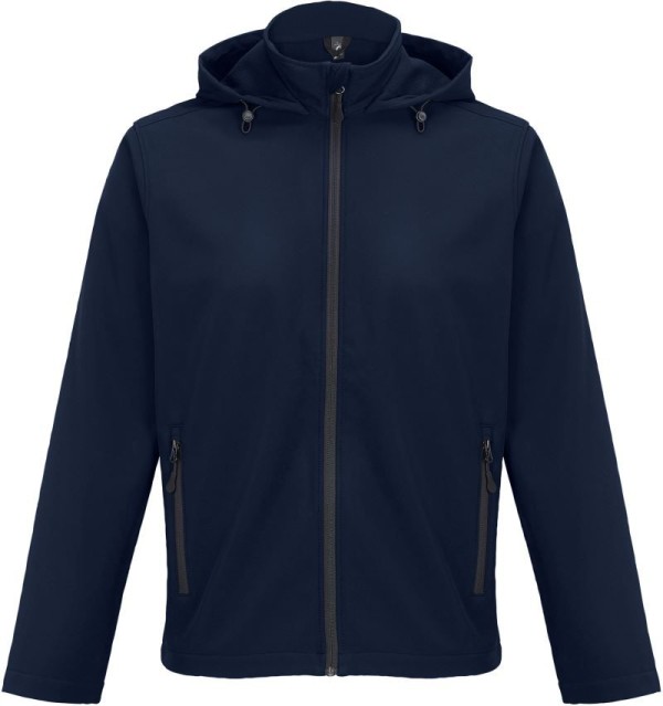Herren 2-Lagen Kapuzen Softshell Jacke Race Hooded Men