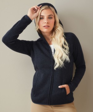 Damen Kapuzen Strickfleece Jacke "Lux Knit Fleece Jacket Women" - Reklamnepredmety