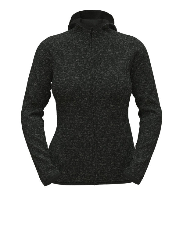 Lux Strickfleecejacke mit Kapuze für Damen