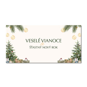 Single-sheet New Year's card with text, printed on both sides. Supplied with an envelope. - Reklamnepredmety