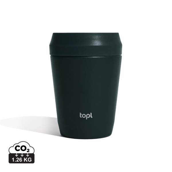 Topl To Go Tumbler aus recyceltem Stahl, patentierter 360-Deckel, 235 ml