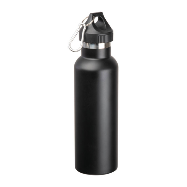 Vakuumflasche mit Karabinerhaken, matt, 500 ml