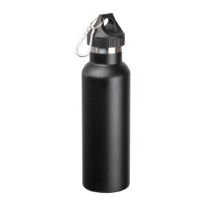 Vakuumflasche mit Karabinerhaken, matt, 500 ml - Reklamnepredmety