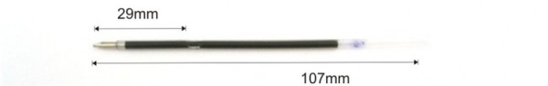 Nachfüllung X20, 107 mm Semigel, Spitze 0,6 mm