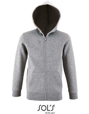 L02092 Kids Zip Hoodie Stone - Reklamnepredmety