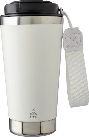 Recycled stainless steel double-walled drinking mug 500 ml Kayla - Reklamnepredmety