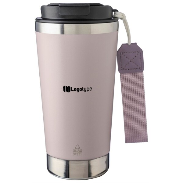 Recycled stainless steel double-walled drinking mug 500 ml Kayla