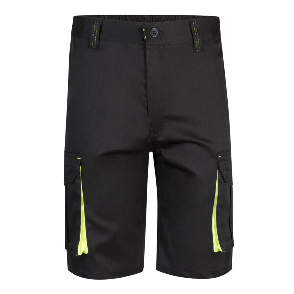 VL HEMERA. Zweifarbige Stretch-Bermudashorts mit mehreren Taschen (240 g/m²)