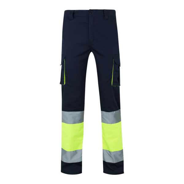 VL ZEUS LARGE. Zweifarbige Stretch-Hose mit mehreren Taschen (240 g/m²)