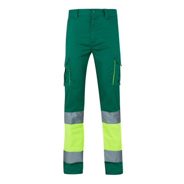VL ZEUS LARGE. Zweifarbige Stretch-Hose mit mehreren Taschen (240 g/m²)