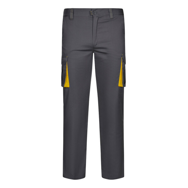 VL FIDES. Zweifarbige Stretch-Hose mit mehreren Taschen (240 g/m²)