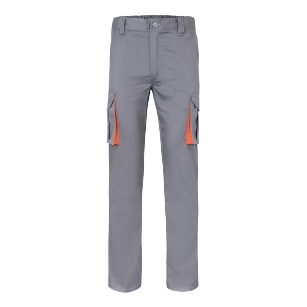 VL FIDES. Zweifarbige Stretch-Hose mit mehreren Taschen (240 g/m²)