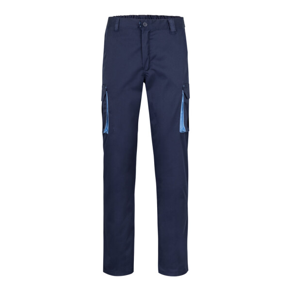 VL FIDES. Zweifarbige Stretch-Hose mit mehreren Taschen (240 g/m²)