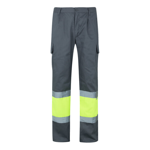 VL ATHENA. Zweifarbige Hose aus Twill (210 g/m²), gefüttert, mit mehreren Taschen