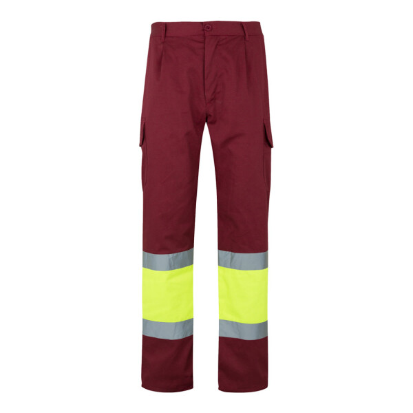 VL ATHENA. Zweifarbige Hose aus Twill (210 g/m²), gefüttert, mit mehreren Taschen
