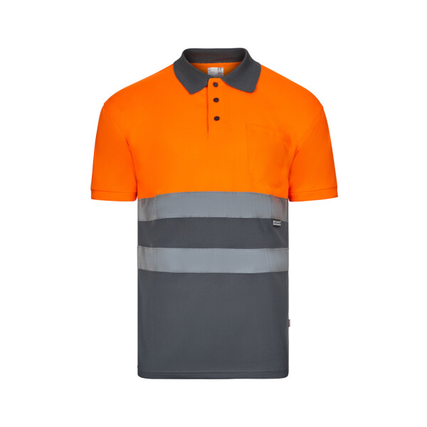 VL CUPID. Zweifarbiges Poloshirt im Bird-Eye-Design (160g/m²) mit kurzen Ärmeln, aus Polyester (100%)