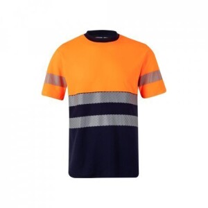 VL BASTET. Zweifarbiges T-Shirt aus Piqué (150 g/m²), aus Baumwolle (55 %) und Polyester (45 %) - Reklamnepredmety