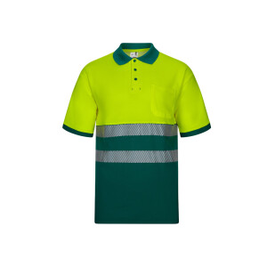 VL ACHELOUS. Zweifarbiges Piqué-Poloshirt (150g/m²) mit kurzen Ärmeln, aus Baumwolle (55%) und Polyester (45%) - Reklamnepredmety