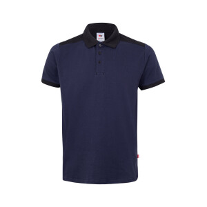 VL VELES. Zweifarbiges Stretch-Piqué-Poloshirt (200 g/m²) mit kurzen Ärmeln, aus Polyester (96 %) und Elastan (4 %) - Reklamnepredmety