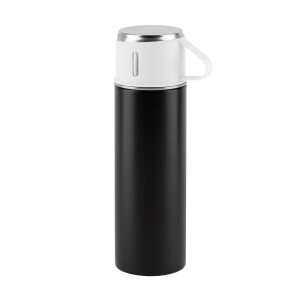 COMANECI. Doppelwandige Edelstahlflasche (90% recycelt) mit matter Oberfläche 490 ml - Reklamnepredmety