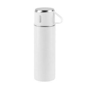 COMANECI. Doppelwandige Edelstahlflasche (90% recycelt) mit matter Oberfläche 490 ml - Reklamnepredmety