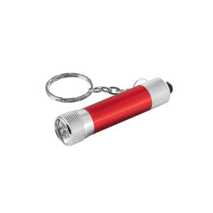 RE-LERGAN. Schlüsselanhänger aus Aluminium (92% recycelt) mit 3-Licht-LED-Taschenlampe - Reklamnepredmety