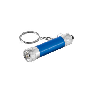 RE-LERGAN. Schlüsselanhänger aus Aluminium (92% recycelt) mit 3-Licht-LED-Taschenlampe - Reklamnepredmety