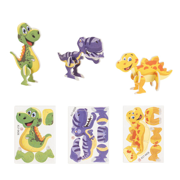 DINOSAURUS. 3D-Puzzle in Dinosaurierform aus Papier und EVA