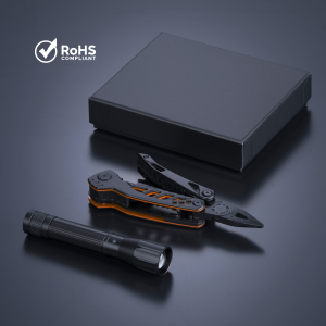 OPTIMA-SET I: MULTITOOL UND MITTLERE TASCHENLAMPE - Reklamnepredmety