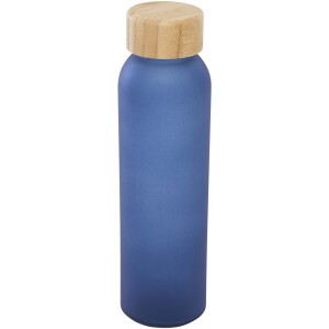 Lume Flasche, 500 ml, aus mattiertem Kalk-Soda-Glas mit Bambusdeckel - Reklamnepredmety